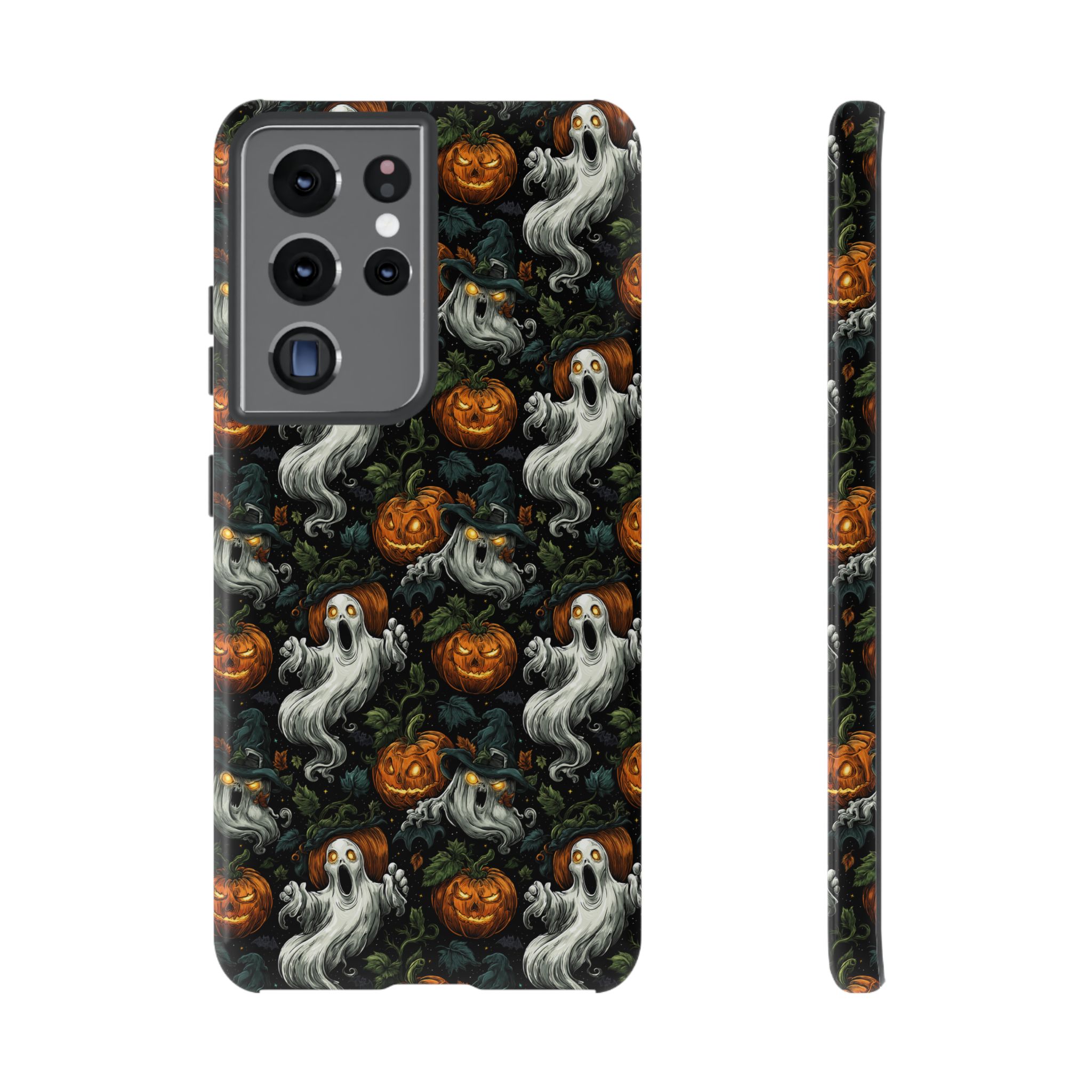 Ghosts & Pumpkins Pattern 1 Samsung & iPhone Ultra Tough Cases - Image 5