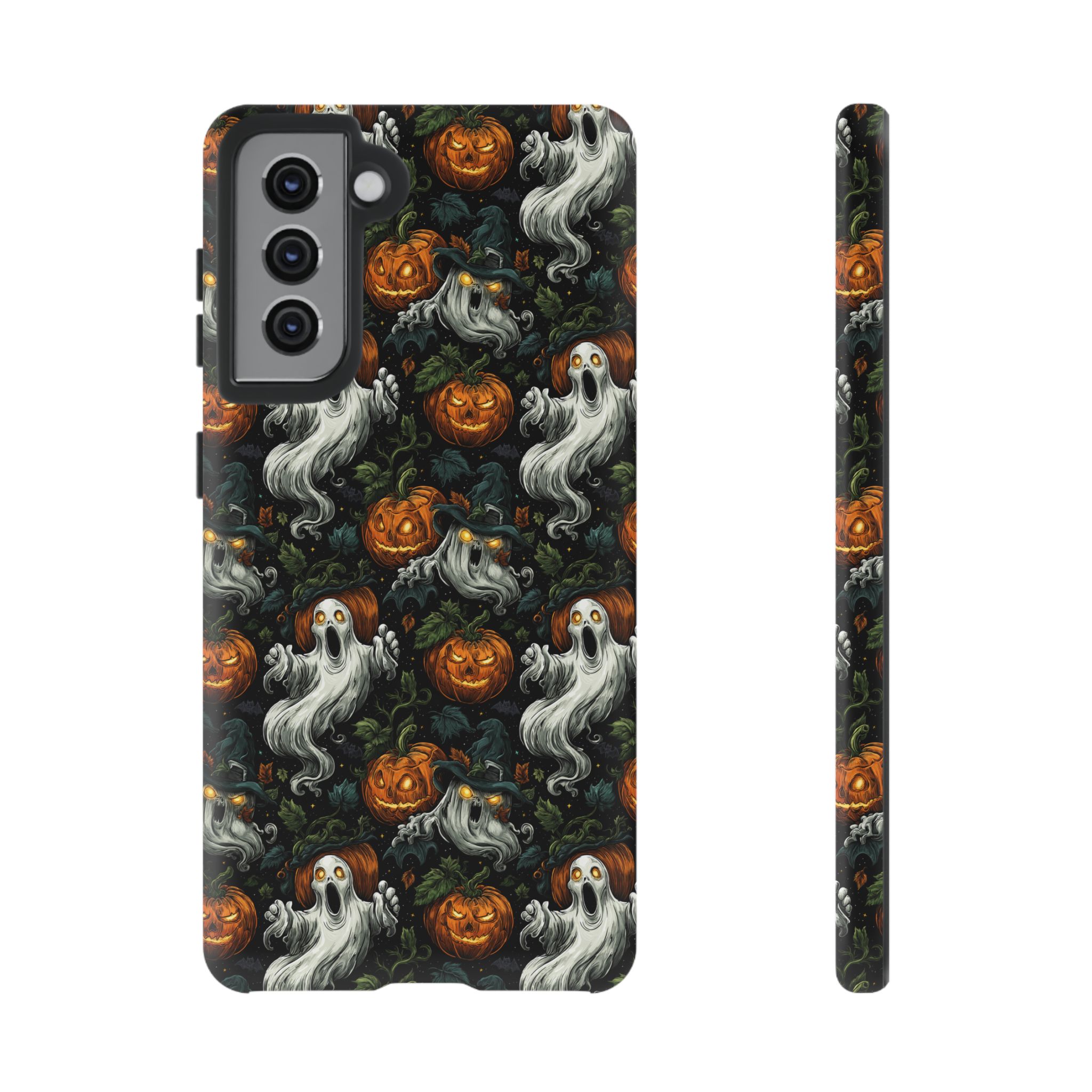 Ghosts & Pumpkins Pattern 1 Samsung & iPhone Ultra Tough Cases - Image 68