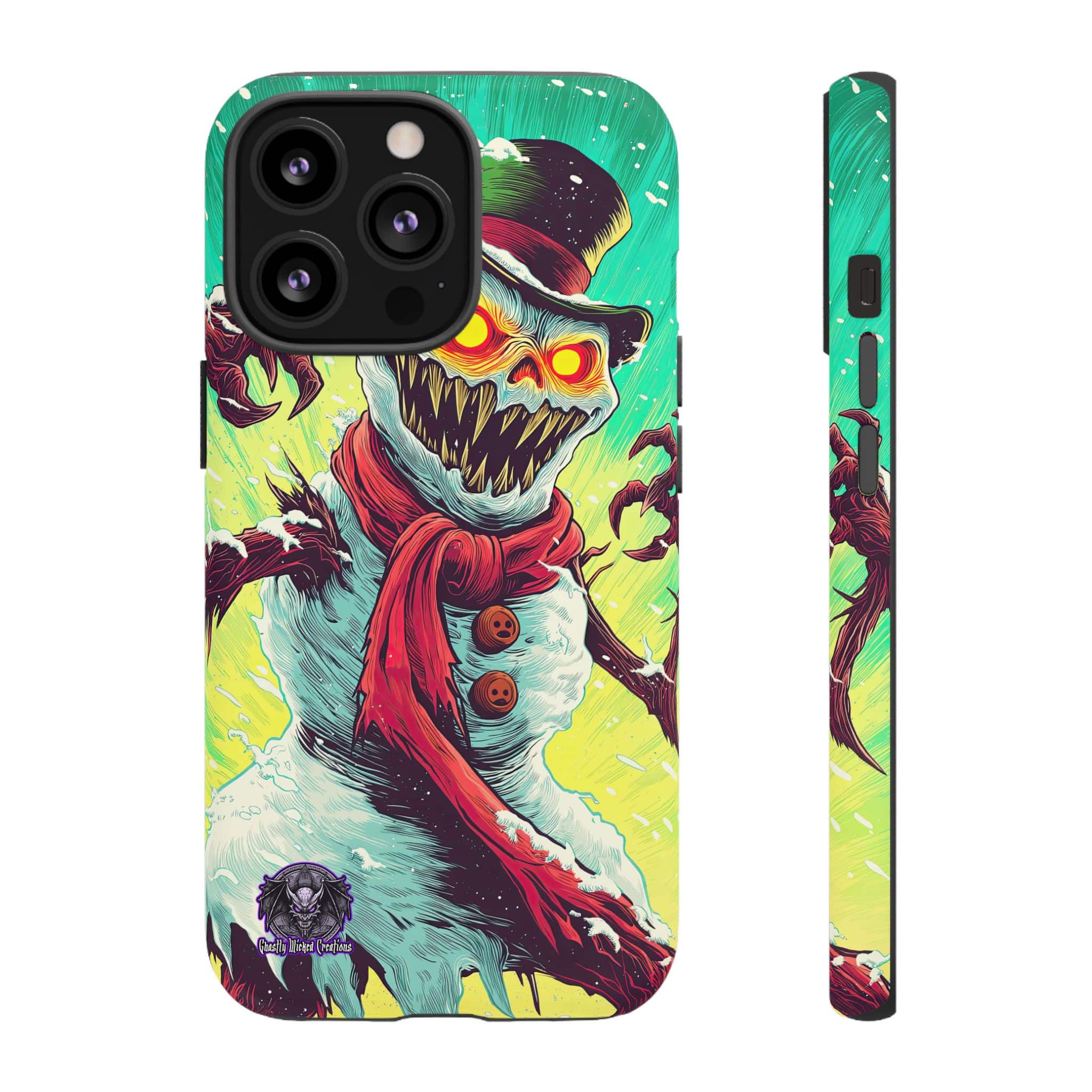 Sadistic Snowman Pop 60’s Art Style Samsung & iPhone Ultra Tough Cases - Image 64