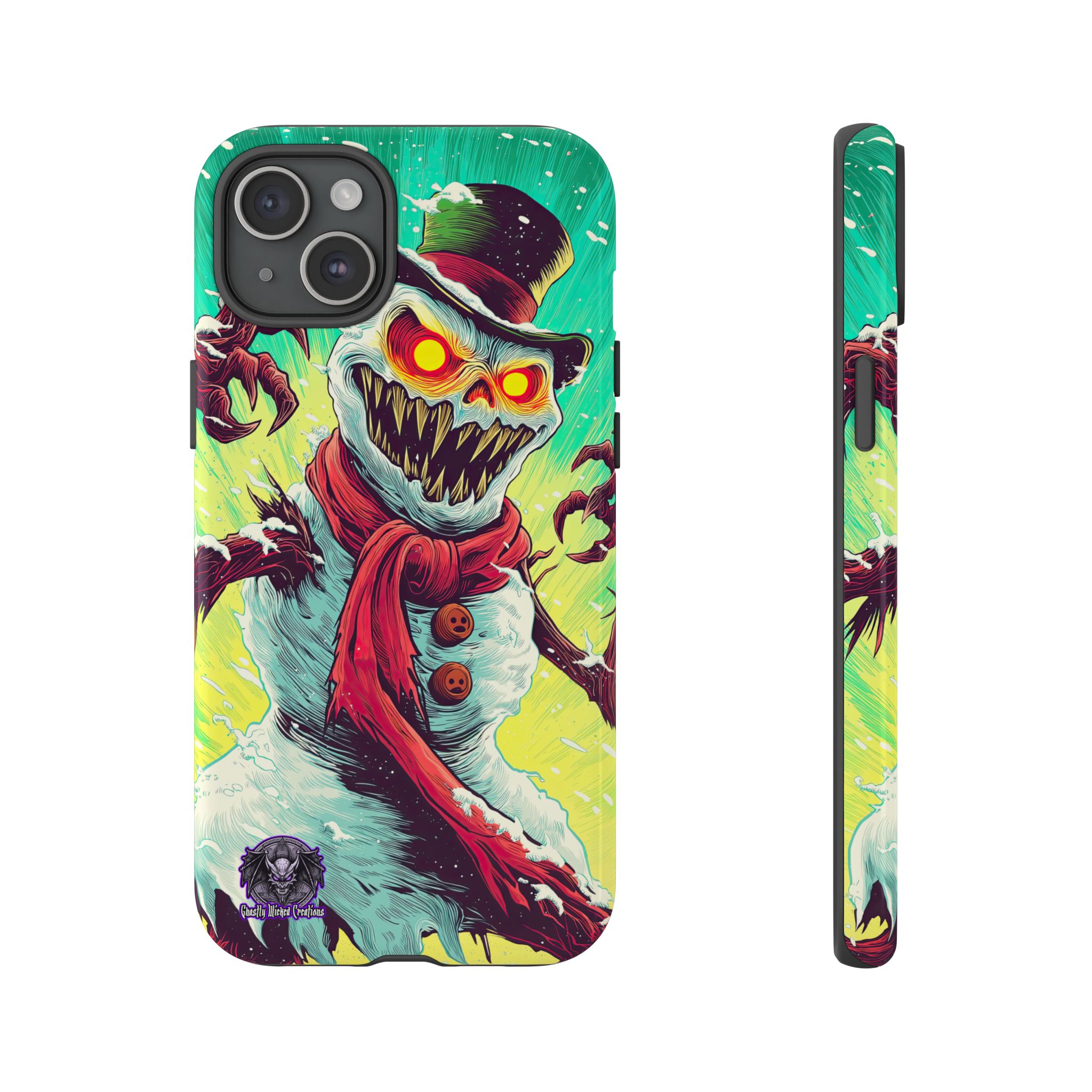 Sadistic Snowman Pop 60’s Art Style Samsung & iPhone Ultra Tough Cases - Image 91