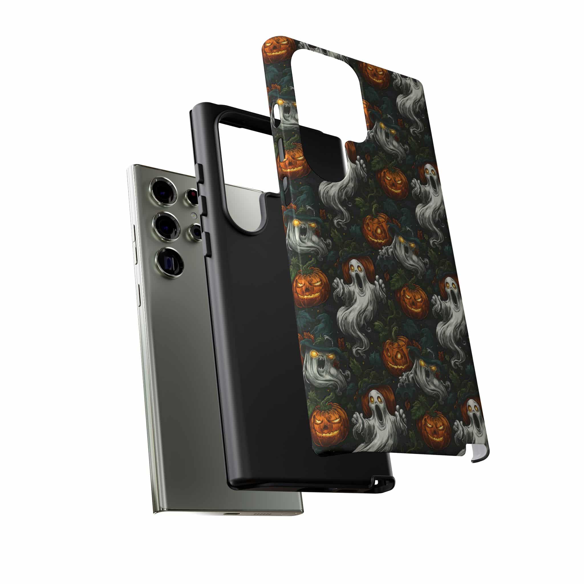Ghosts & Pumpkins Pattern 1 Samsung & iPhone Ultra Tough Cases - Image 18