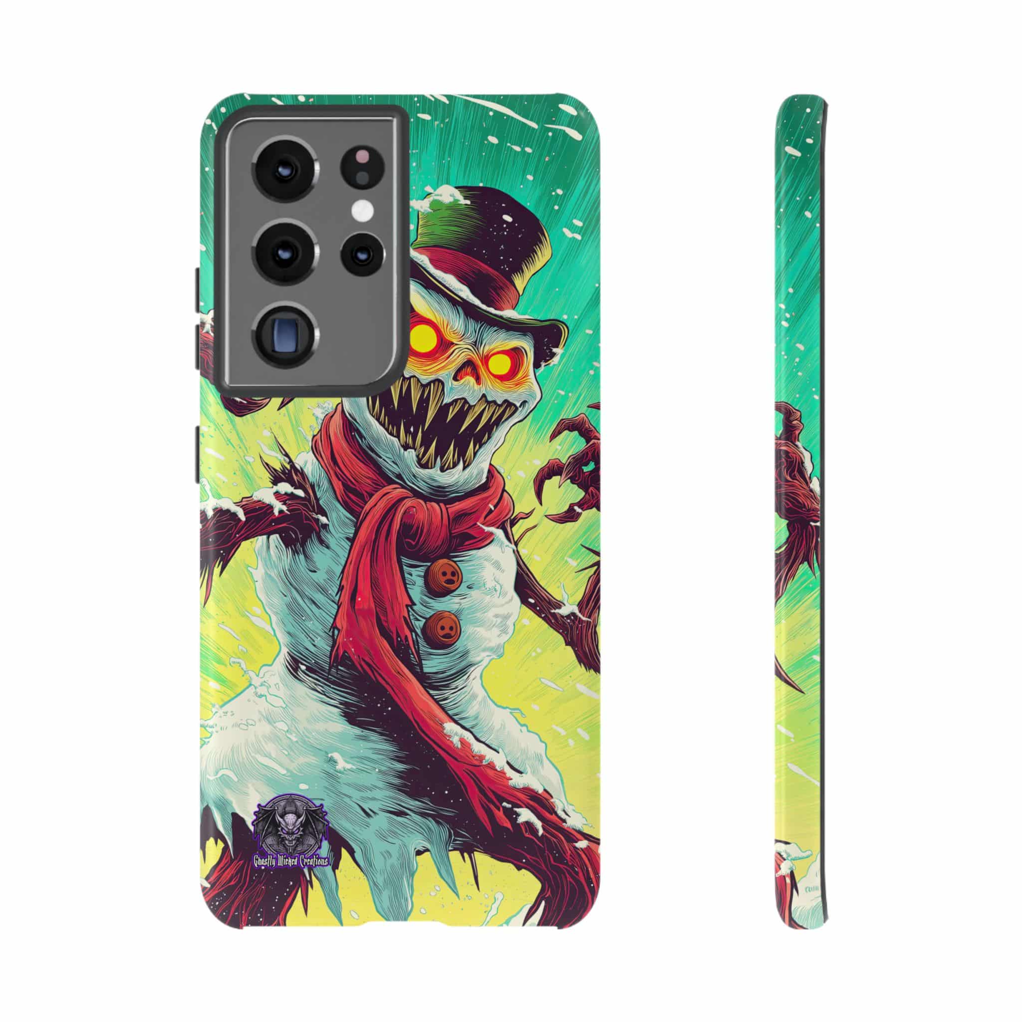 Sadistic Snowman Pop 60’s Art Style Samsung & iPhone Ultra Tough Cases - Image 5