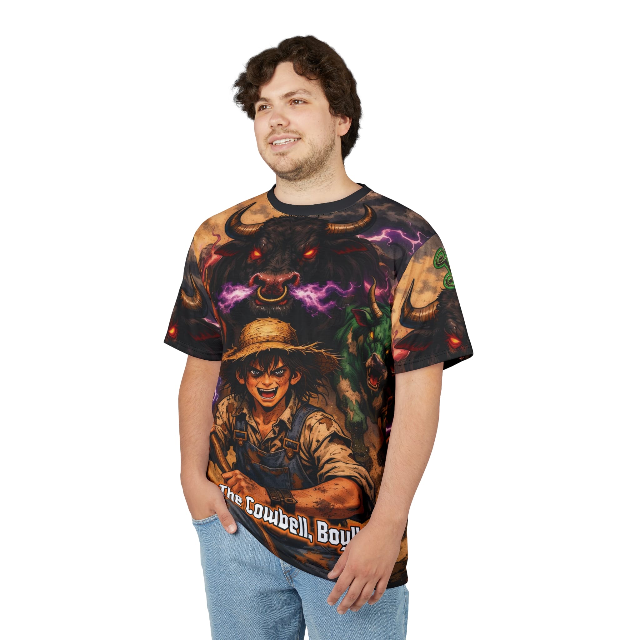 Vlad The Inhaler Band Cowbells II Tee Unisex (AOP) - Image 4