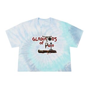 Gladiators Of Pain Metal Band First Pain Logo Women's Tie-Dye Crop Tee