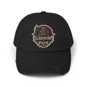 Gladiators Of Pain Metal Band Big Eye Crest Distressed Cap